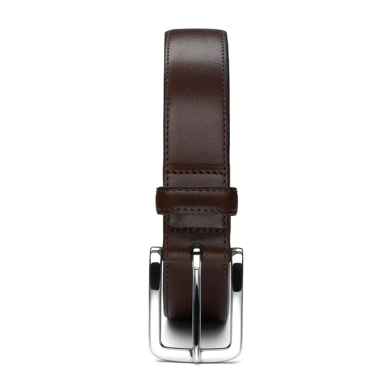 B-Ware: Schmaler Herren Ledergürtel „Alessio“ in Braun – 3 cm, leicht & unaufdringlich elegant
