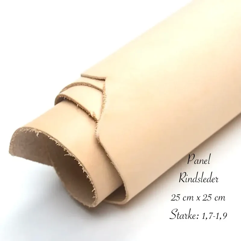 Naturleder Panel – 25×25 cm, Dicke 1,7–1,9 mm