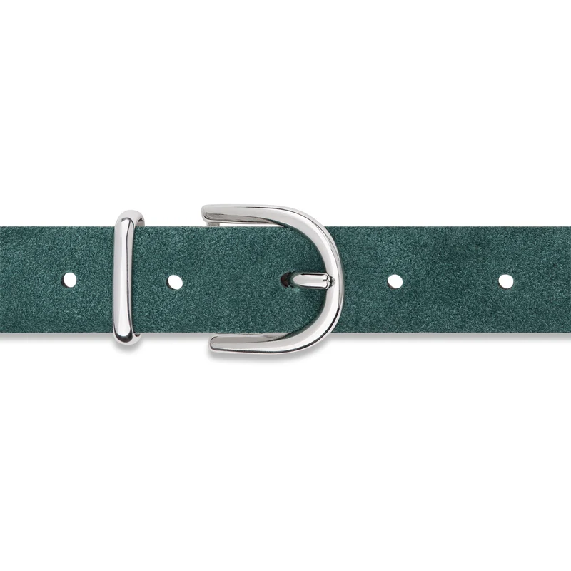 Damen Wildledergürtel „Leni" in Grün – 2,5 cm, hochwertiges Veloursleder