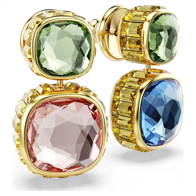 Swarovski Ohrringe Damen Chroma Drop multicolor goldfarben 5692492