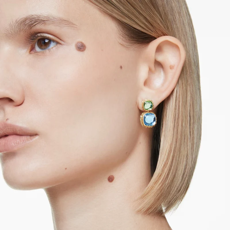 Swarovski Ohrringe Damen Chroma Drop multicolor goldfarben 5692492