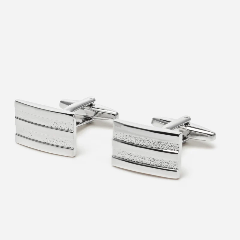 TOLEDO silver uni – Herren-Manschettenknöpfe