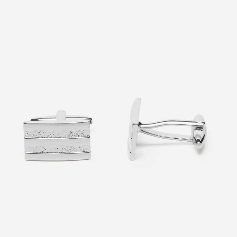 TOLEDO silver uni – Herren-Manschettenknöpfe