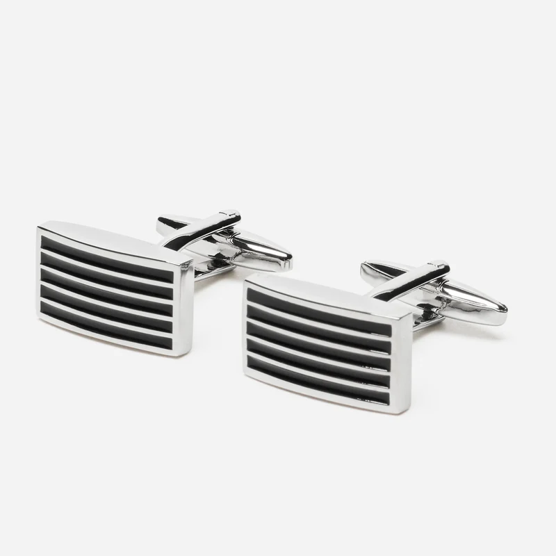 TOLEDO silver uni – Herren-Manschettenknöpfe