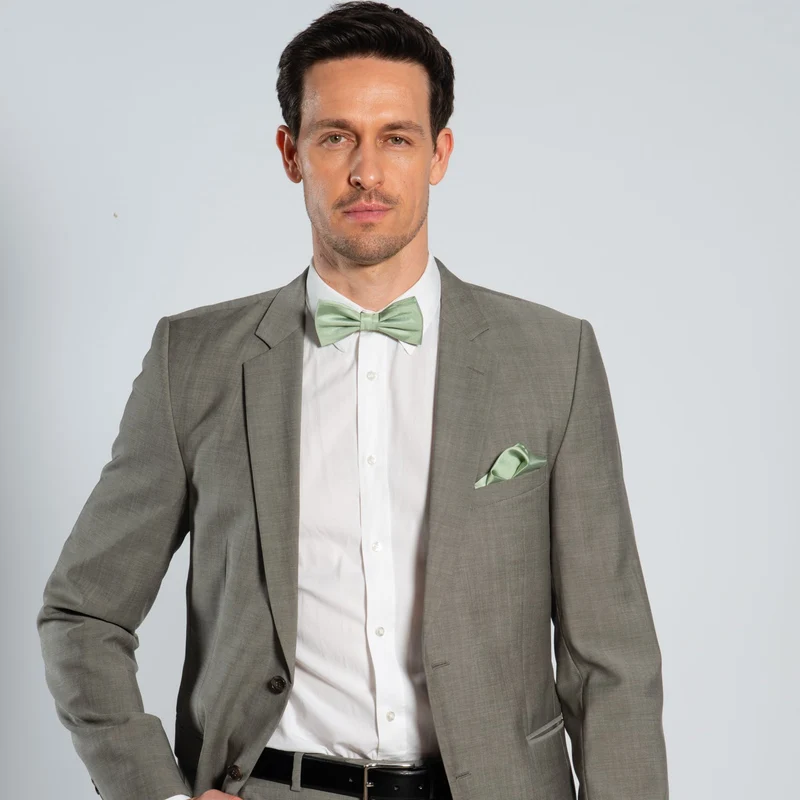 TILO mint uni – Seiden-Einstecktuch