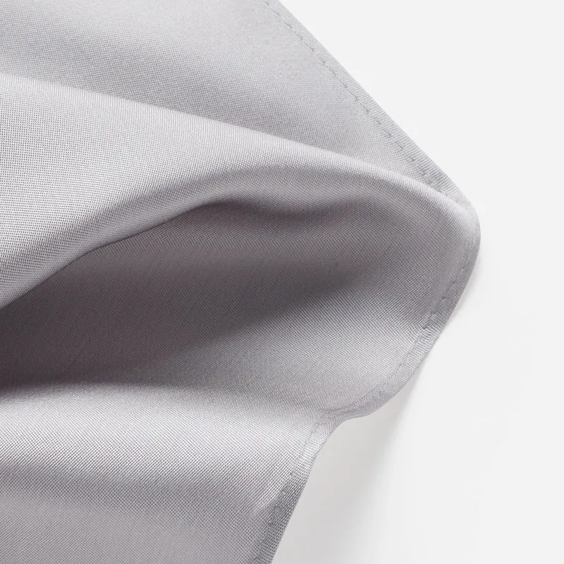 TILO silver uni – Seiden-Einstecktuch