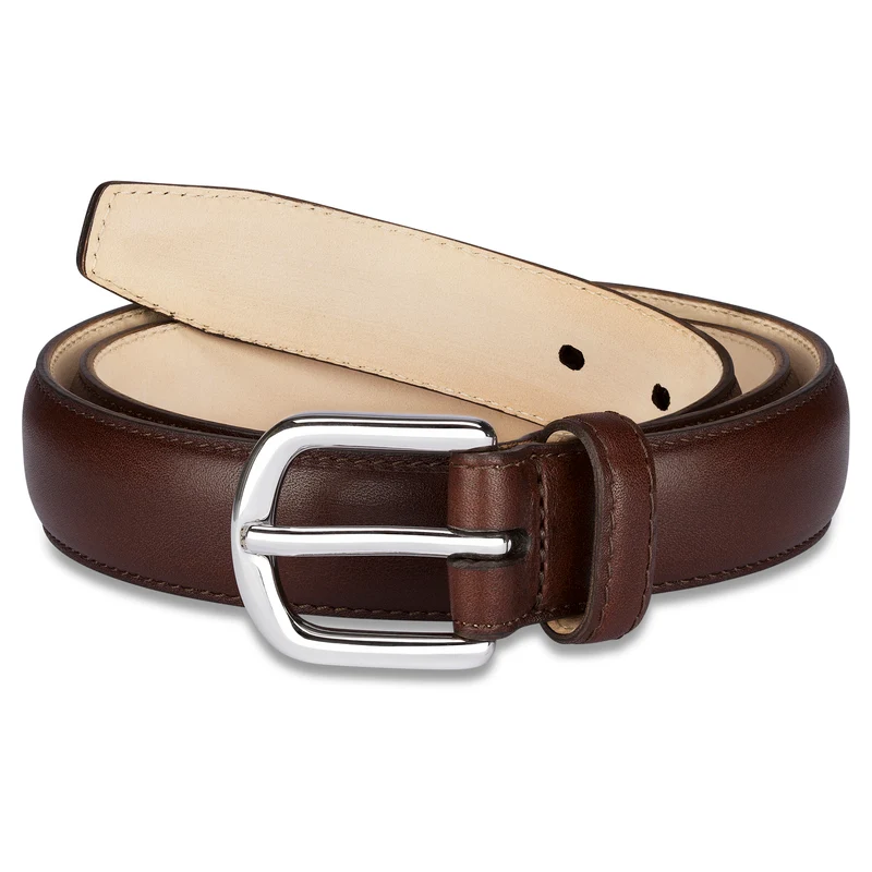 B-Ware: Robuster Herrenledergürtel „Karl“ in Braun – 3 cm, ca. 5,5 mm stark & bombiert