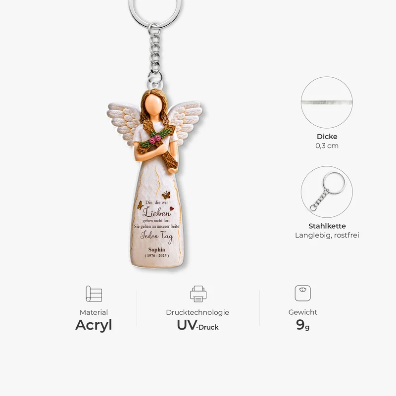 Wenn Liebe Allein Dich Hätte Bei Uns Halten Können - Acryl Schlüsselanhänger Personalisiert Zur Erinnerung