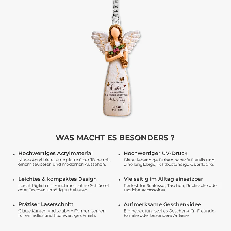 Wenn Liebe Allein Dich Hätte Bei Uns Halten Können - Acryl Schlüsselanhänger Personalisiert Zur Erinnerung