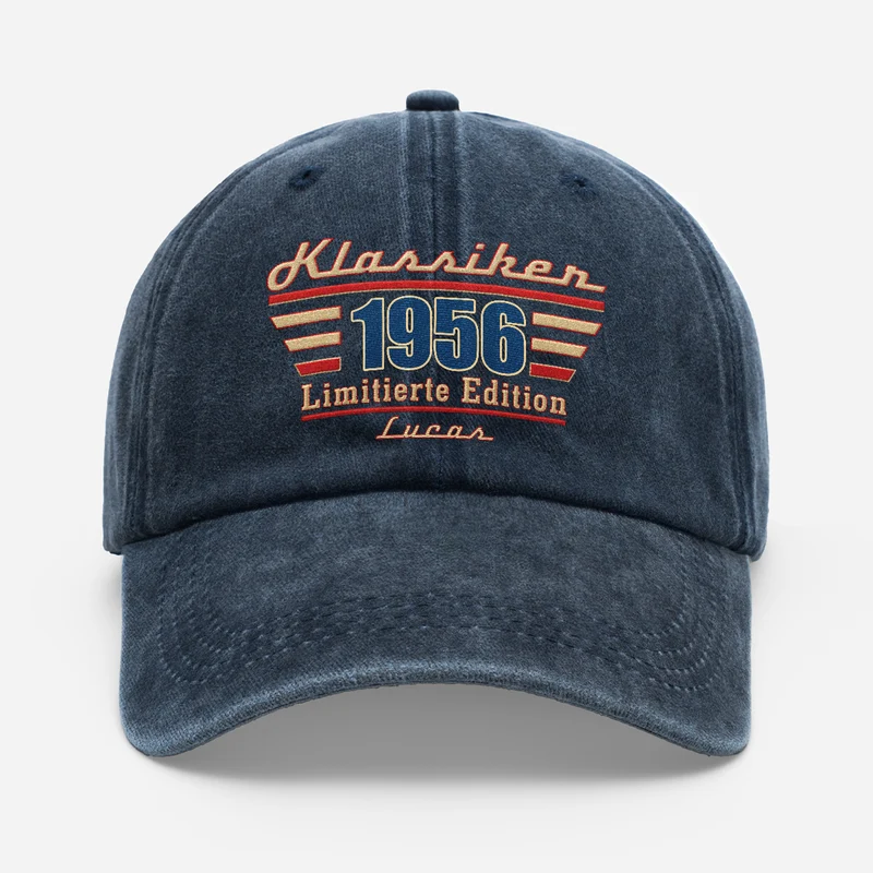 Klassiker Limitierte Edition - Washed Cap Personalisiert Opa Papa Retro
