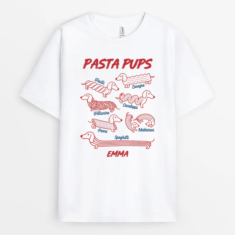 Pasta Pups - Haustier Shirt Personalisiert