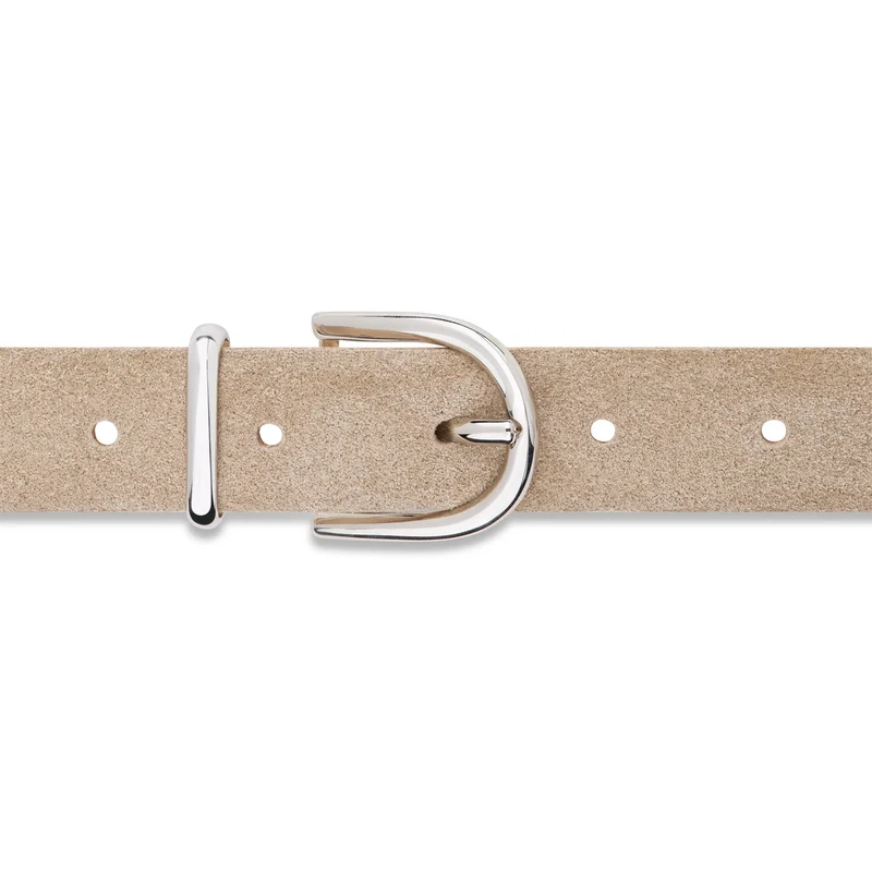 Damen Wildledergürtel „Leni" in Beige – 2,5 cm, hochwertiges Veloursleder
