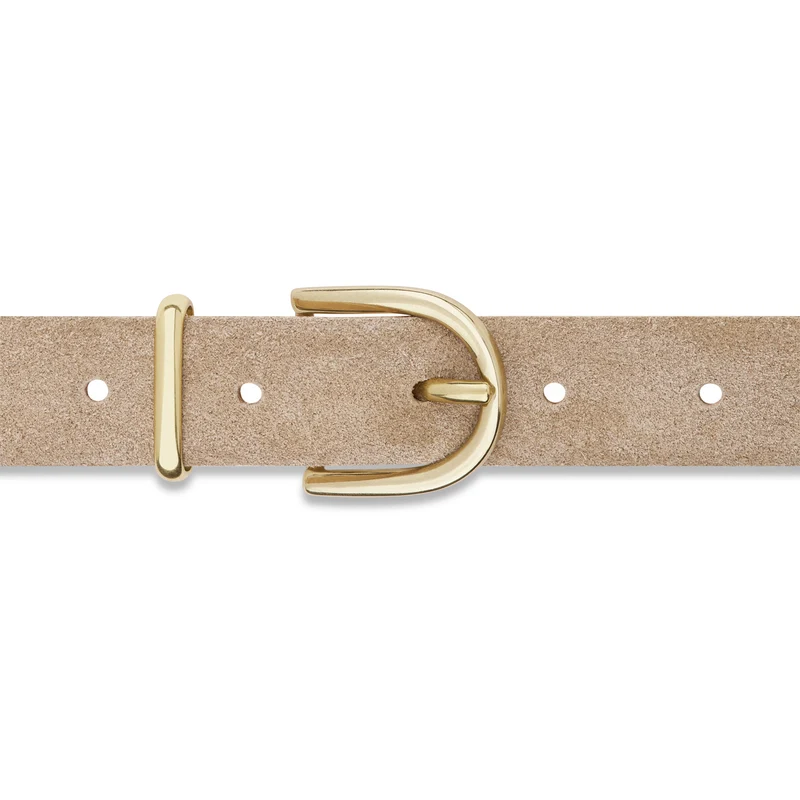 Damen Wildledergürtel „Leni" in Beige – 2,5 cm, hochwertiges Veloursleder