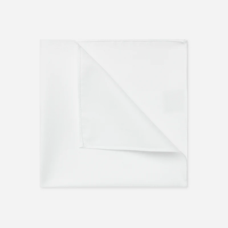 TOTO white uni – Baumwoll-Einstecktuch