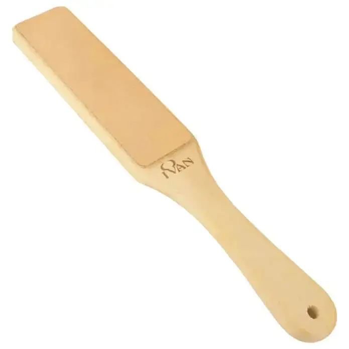 Leder-Streichriemen mit Holzgriff – Ivan Leathercraft