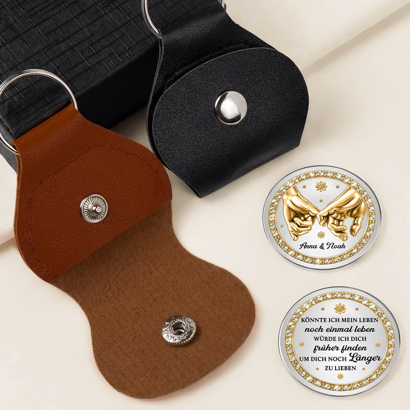 Wenn Ich Mein Leben Noch Einmal Leben Dürfte - Personalisierte Paar Geschenke | Pocket Hug Schlüsselanhänger