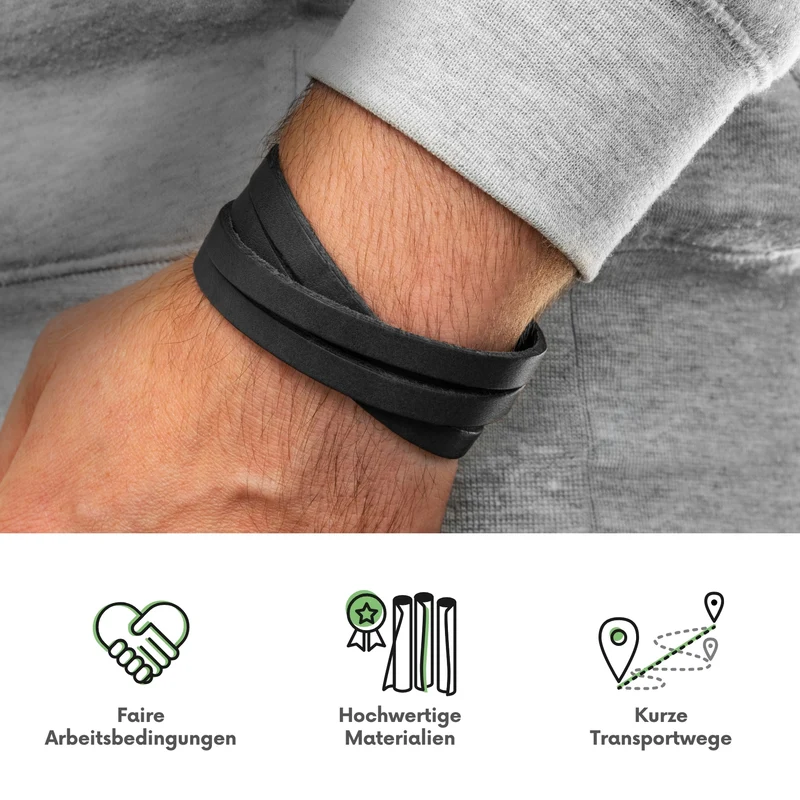 Lederarmband glatt