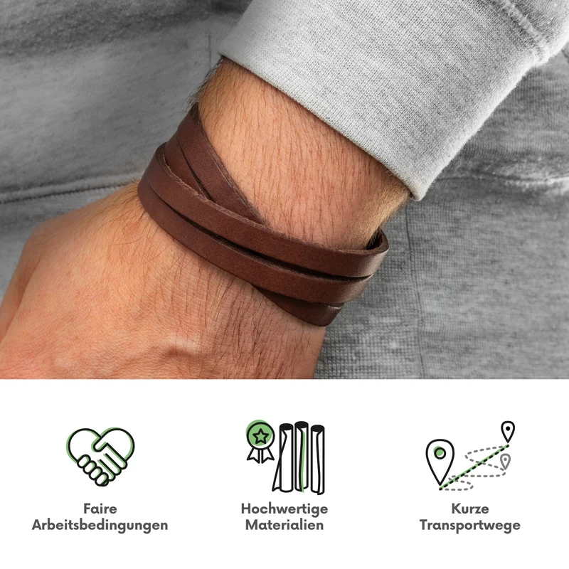 Lederarmband glatt