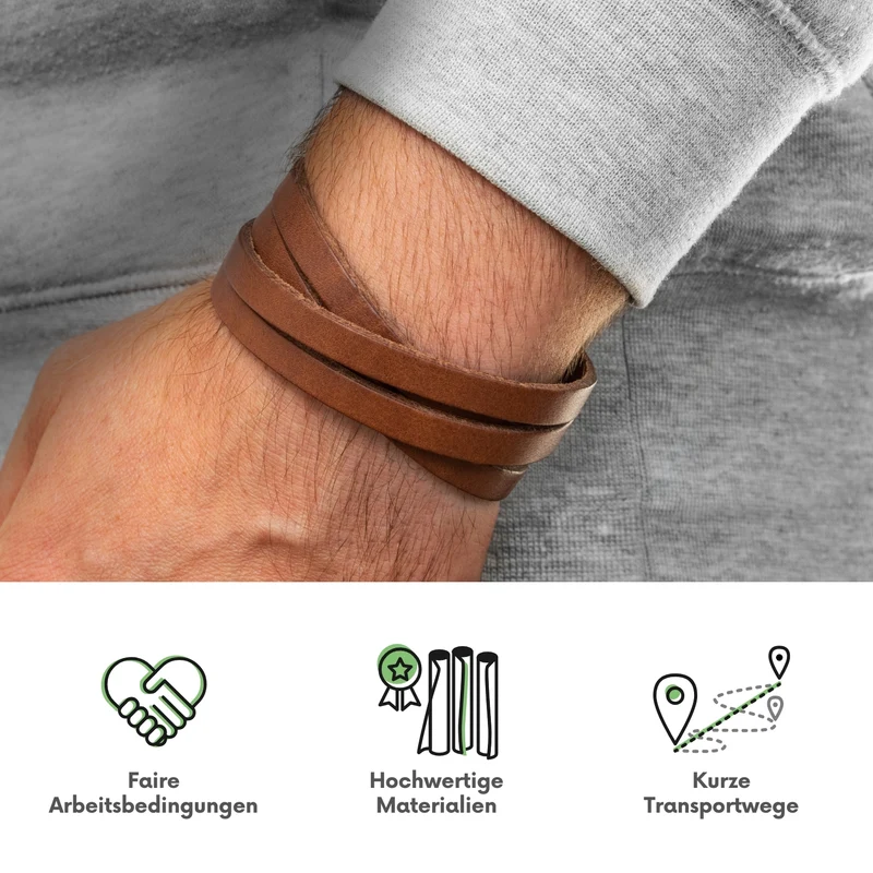 Lederarmband glatt