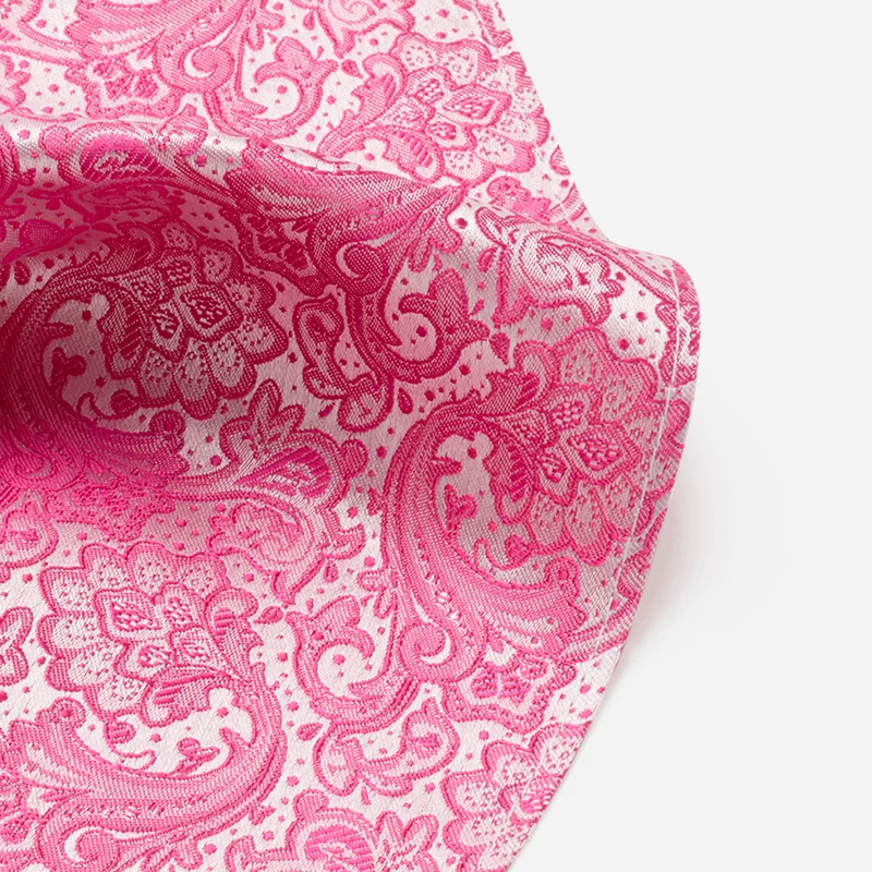 TULLIO pink paisley – Seiden-Einstecktuch im Paisley-Dessin