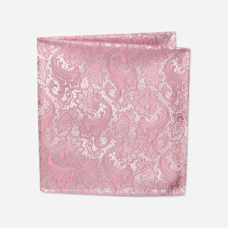 TULLIO bright red paisley – Seiden-Einstecktuch im Paisley-Dessin