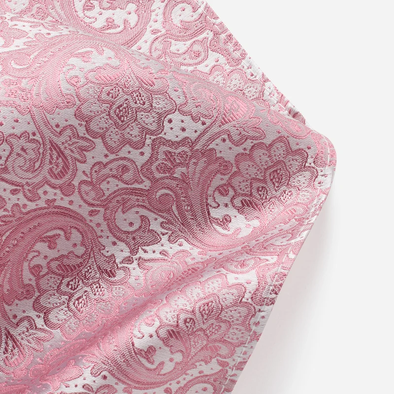 TULLIO bright red paisley – Seiden-Einstecktuch im Paisley-Dessin