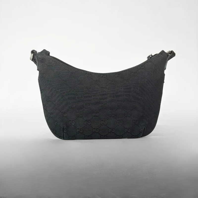 Gucci Schultertasche aus schwarzem Canvas