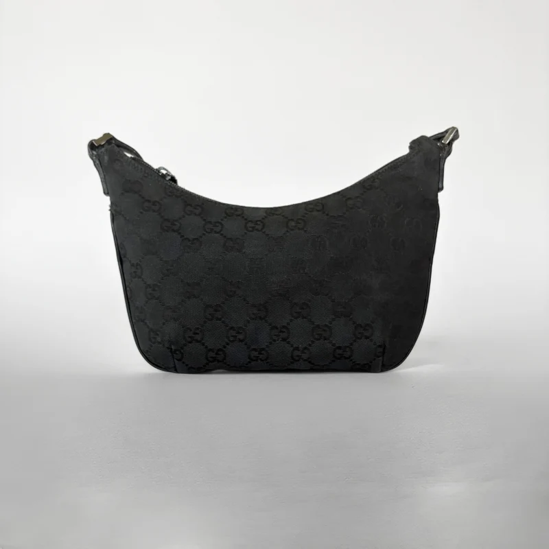 Gucci Schultertasche aus schwarzem Canvas