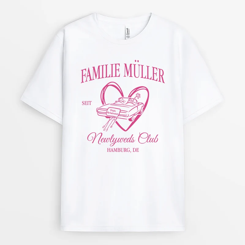 Frisch Verheiratet - Partner T Shirt Personalisiert