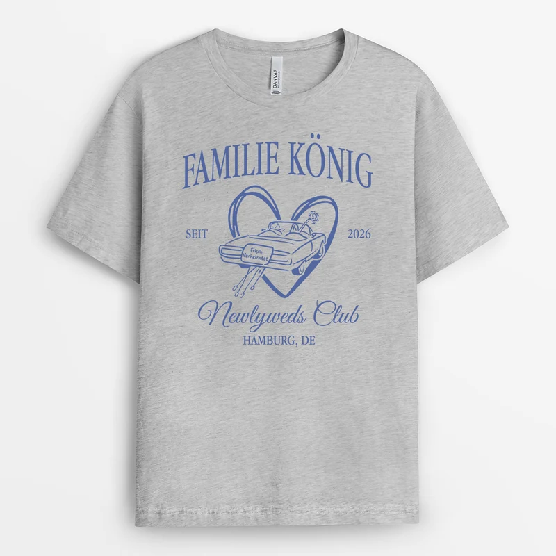 Frisch Verheiratet - Partner T Shirt Personalisiert