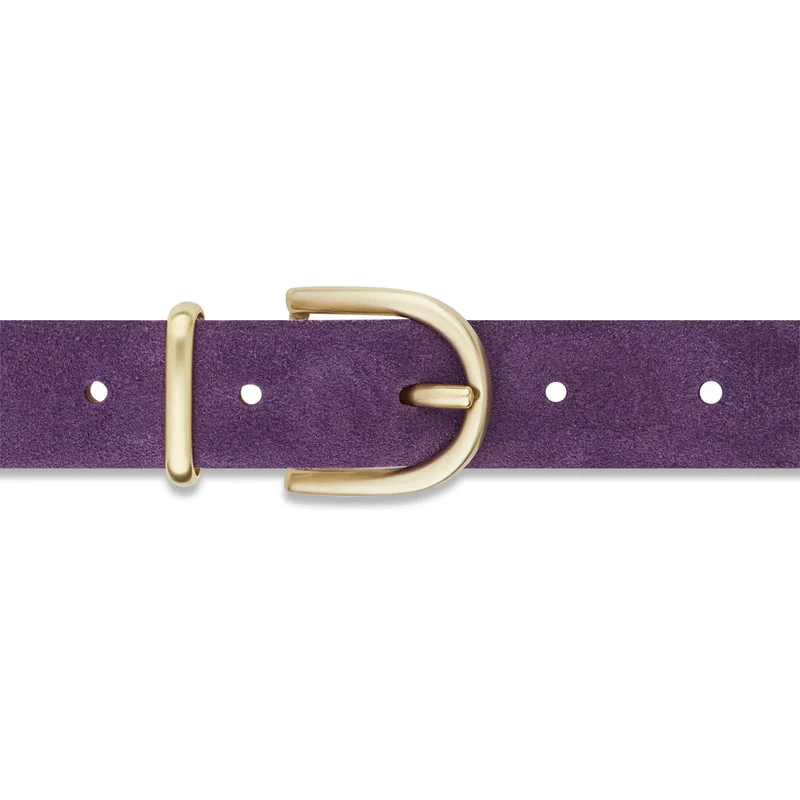 Damen Wildledergürtel „Leni" in Lila – 2,5 cm, hochwertiges Veloursleder
