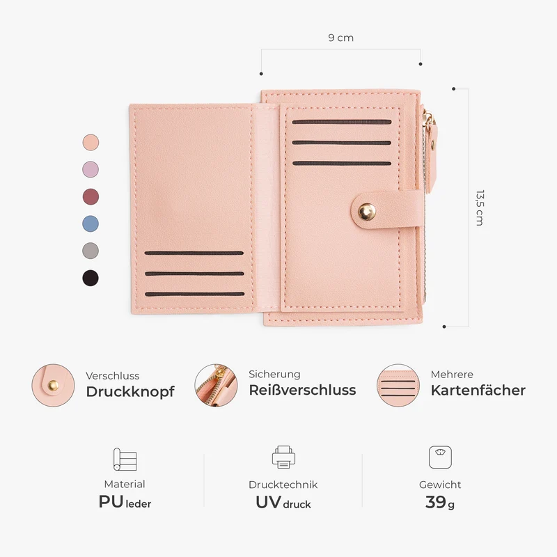 Ballet Und Blumen - Personalisierte Geschenke Für Frauen | Geldbörse mit Reißverschluss