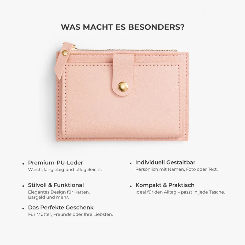 Ballet Und Blumen - Personalisierte Geschenke Für Frauen | Geldbörse mit Reißverschluss