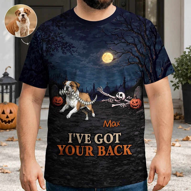 I've Got Your Back - All Over Print T Shirt Personalisiert Hund Halloween