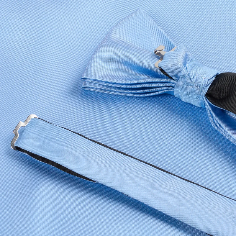 PELAGIO bleu uni – Fliege & Einstecktuch Set aus Seide