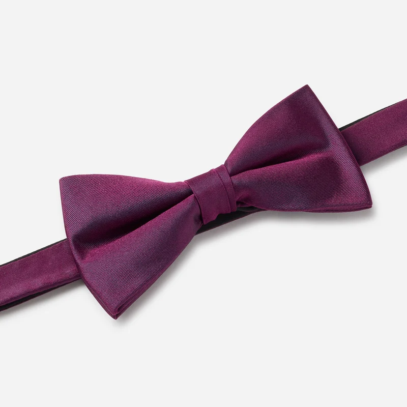 PELAGIO fuchsia uni – Fliege & Einstecktuch Set aus Seide