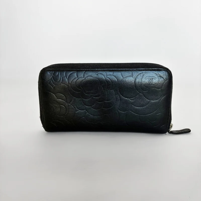 Chanel Camelia Geldbörse Groß Lammleder