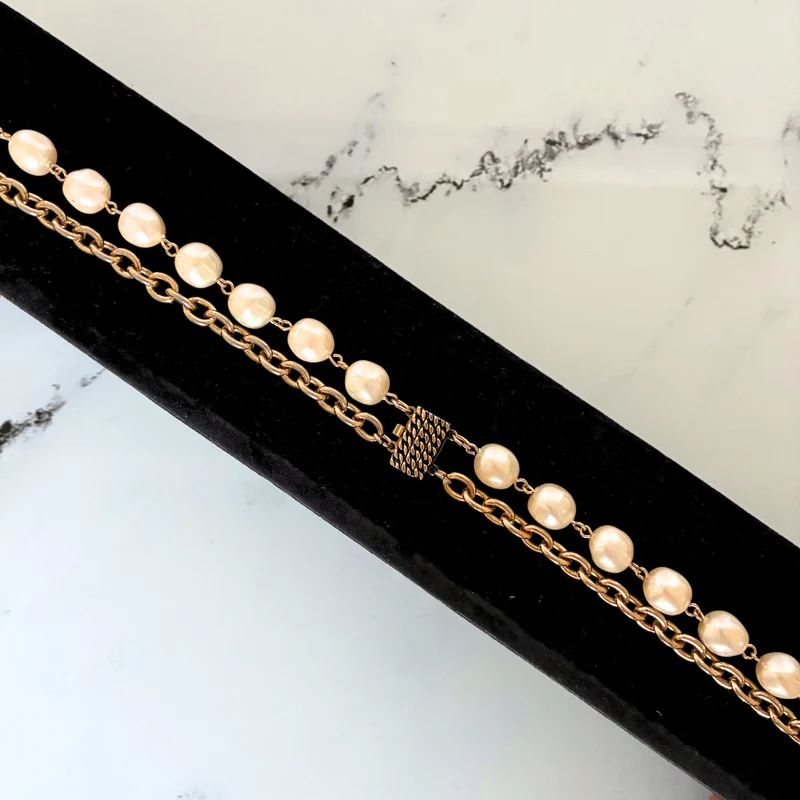 Chanel Perlenkette vergoldet
