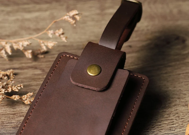 Customisable Leather Luggage Tag