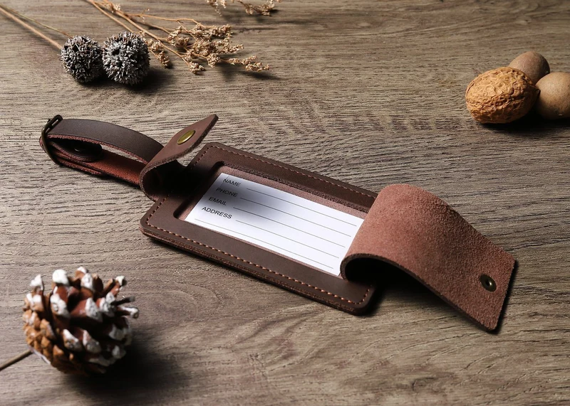 Customisable Leather Luggage Tag