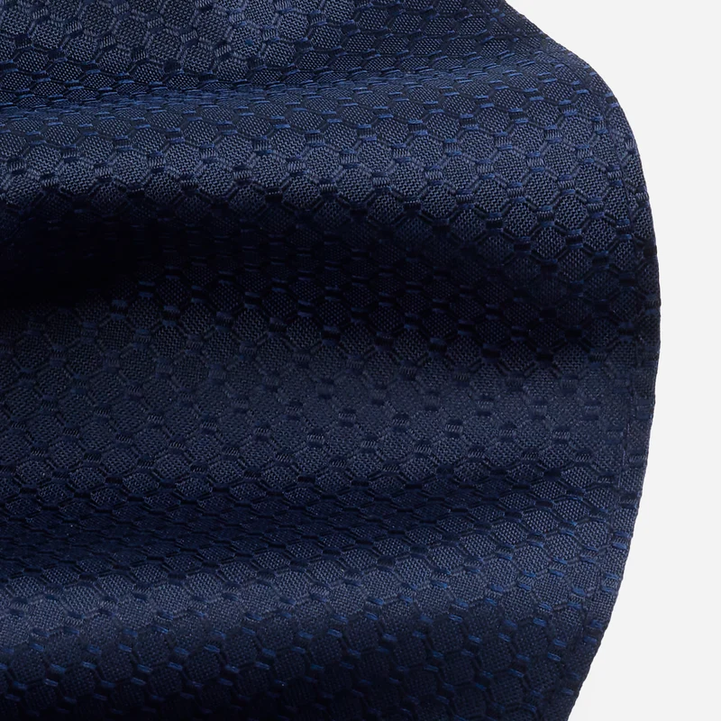 PALMIRA navy minimal – Fliege & Einstecktuch Set aus Seide