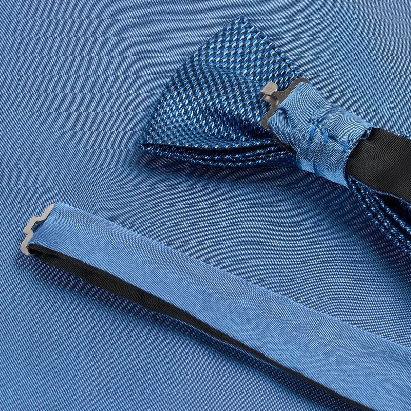 SILVESTRO navy minimal – Fliege & Einstecktuch Set aus Seide
