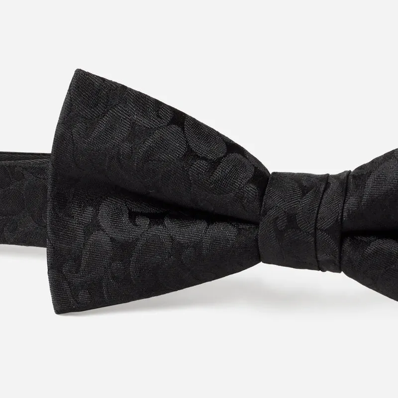 FAUSTO black paisley – Seidenfliege im Paisley-Dessin