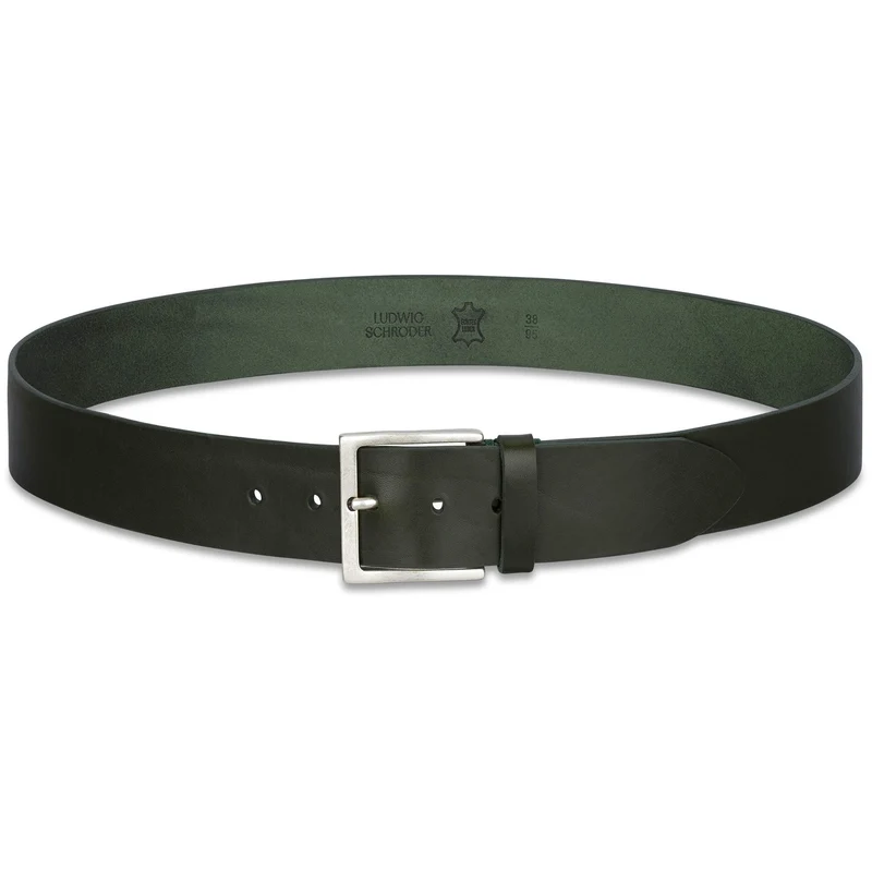 Bestseller: Herren Jeansgürtel „Vincent“ in Grün – 4 cm, satt, griffig & anschmiegsam