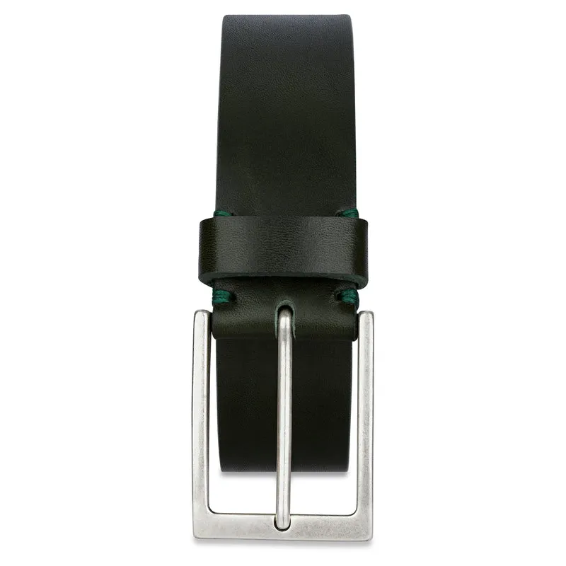 Bestseller: Herren Jeansgürtel „Vincent“ in Grün – 4 cm, satt, griffig & anschmiegsam