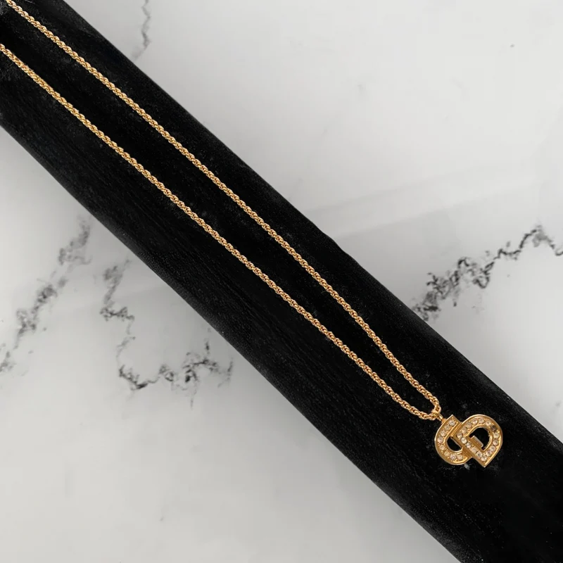 Dior Halskette aus goldfarbenem Metall
