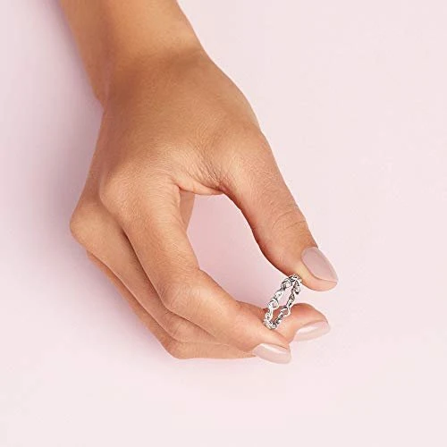 PANDORA Knotenherzen Ring aus Sterling-Silber aus der PANDORA Moments Kollektion, Größe: 56, 198018-56