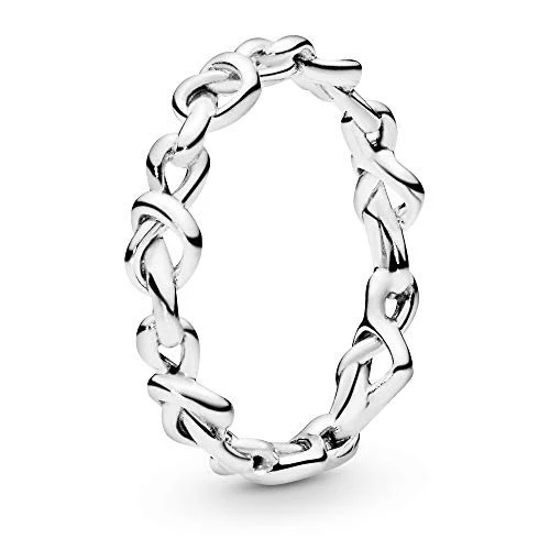 PANDORA Knotenherzen Ring aus Sterling-Silber aus der PANDORA Moments Kollektion, Größe: 56, 198018-56