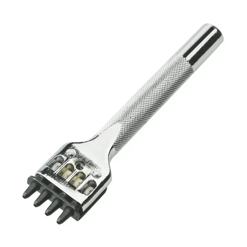 Professionelles 4-in-1 Reihenlocheisen für Leder