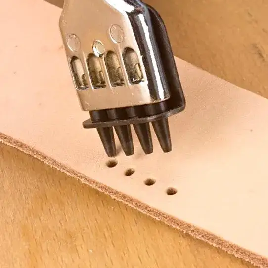 Professionelles 4-in-1 Reihenlocheisen für Leder